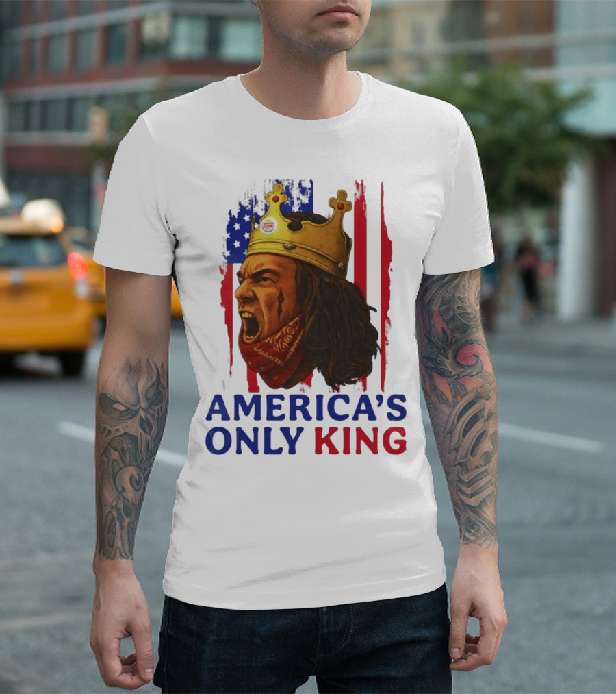 America's Only King Burger King Crown USA Theme T-Shirt