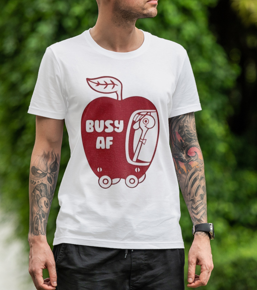 Busy AF Apple Scooter T-Shirt