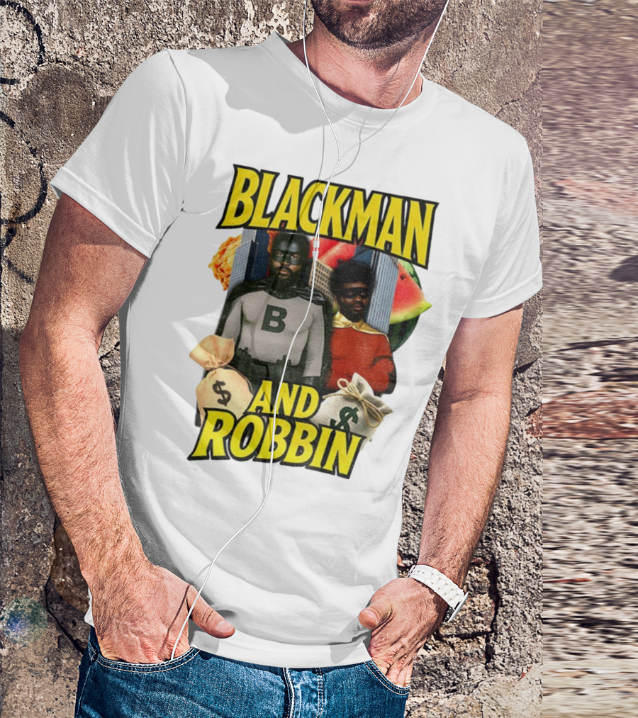 Blackman And Robbin Urban Twist Iconic Duo Bold Parody T-Shirt