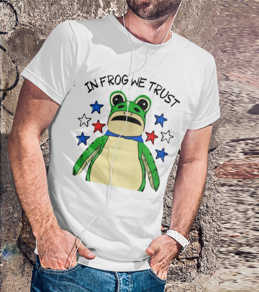 In Frog We Trust Portland Protest Frog Stars T-Shirt