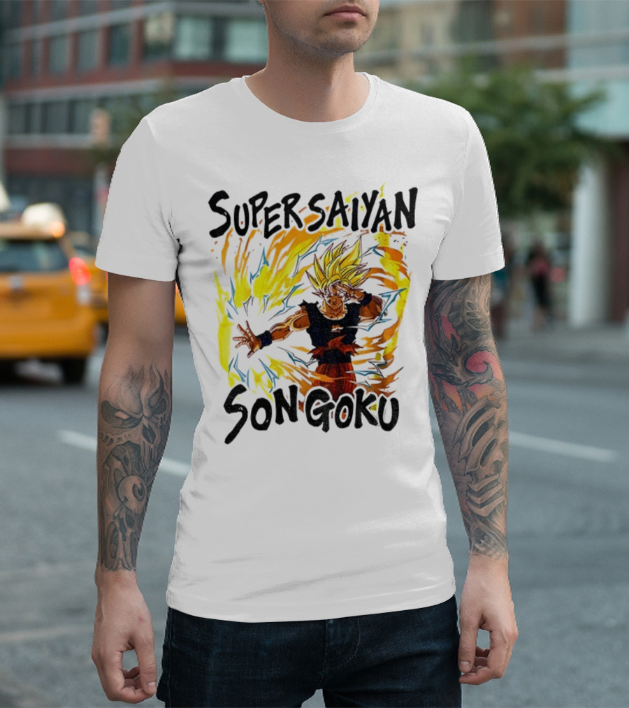 Super Saiyan Son Goku Dragon Ball Flame Aura T-Shirt