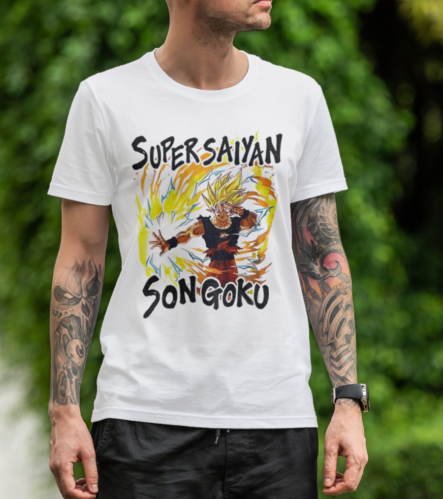 Super Saiyan Son Goku Dragon Ball Flame Aura T-Shirt
