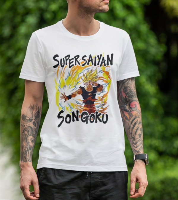 Super Saiyan Son Goku Dragon Ball Flame Aura T-Shirt