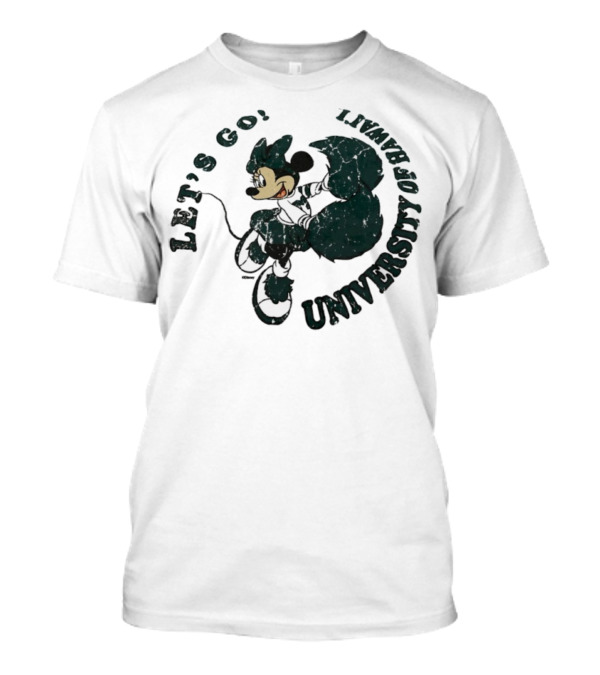 Let’s Go Minnie Mouse University Of Hawai’i Cheerleader T-Shirt