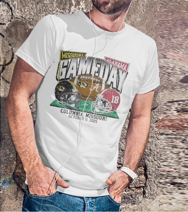 Missouri Alabama Gameday Columbia Missouri October 11 2025 T-Shirt