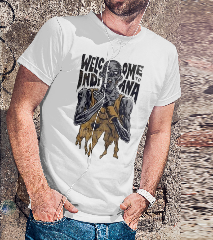 New York Knicks Killer Welcome To Indiana Pacers Zombie Player Choking Graphic T-Shirt