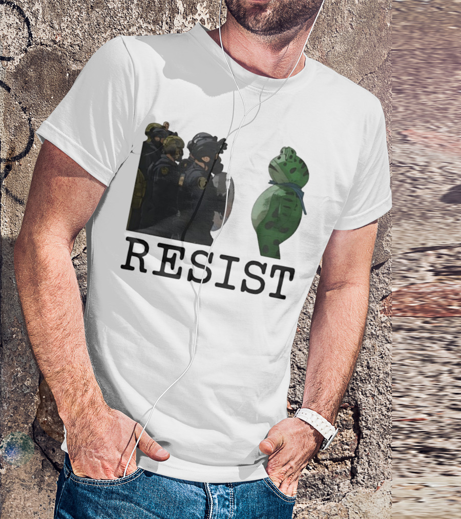 Portland Protest Resist Frog Anti ICE Anti Fascism T-Shirt