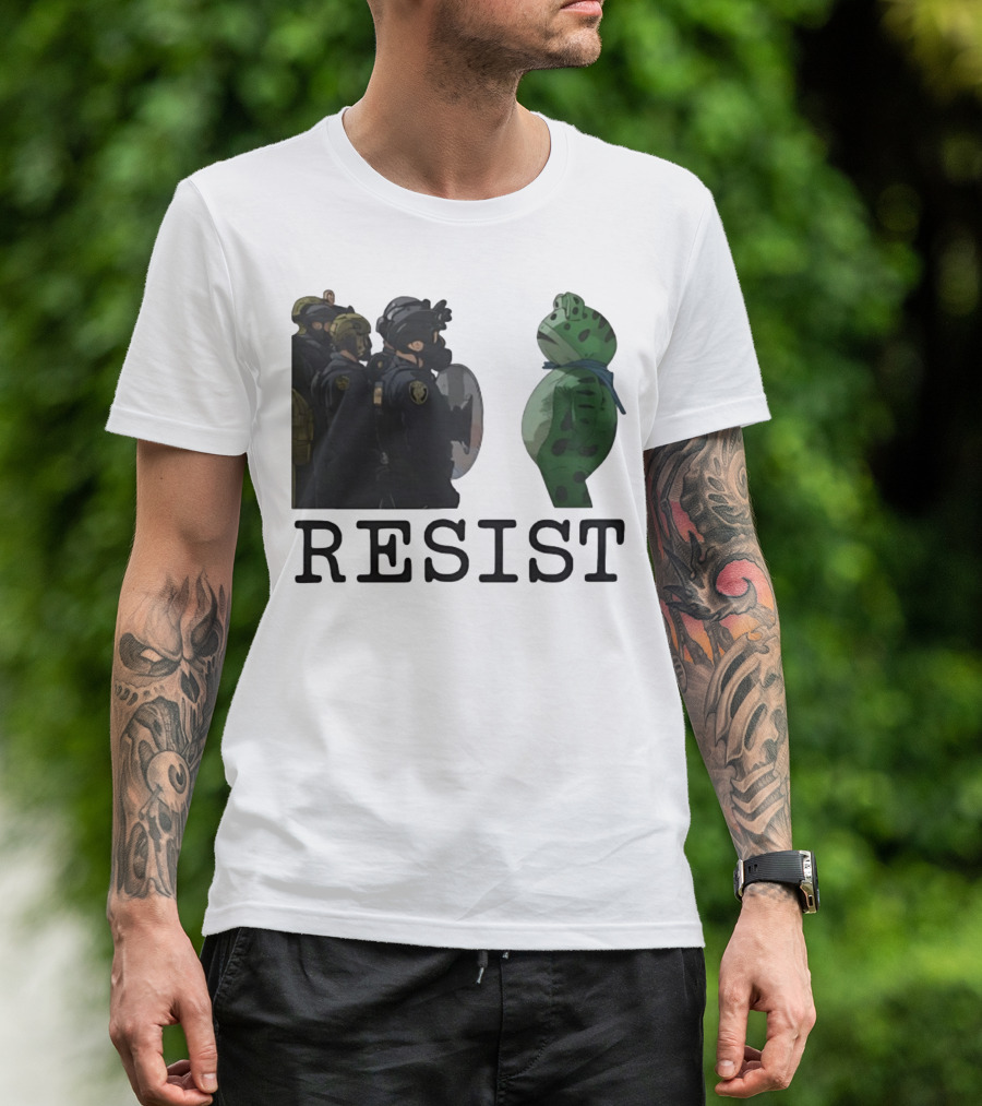 Portland Protest Resist Frog Anti ICE Anti Fascism T-Shirt