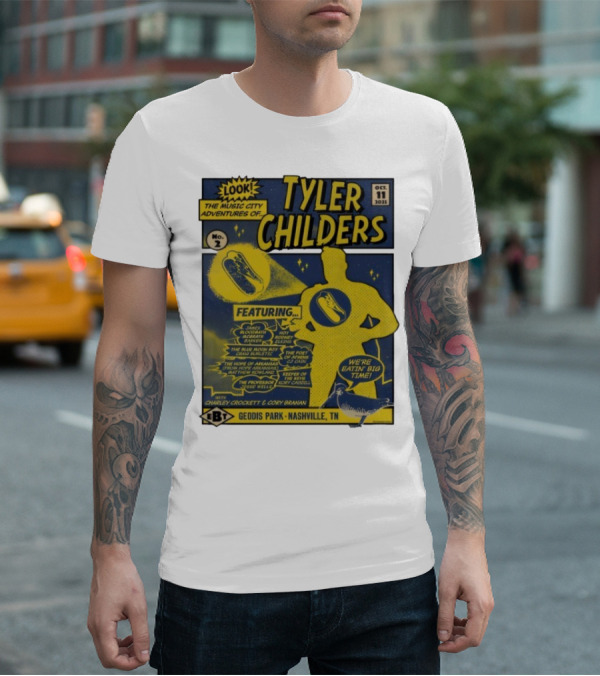 Tyler Childers The Music City Adventures Featuring Charley Crockett Cory Branan GEODIS Park Nashville TN Oct 11 2025 T-Shirt