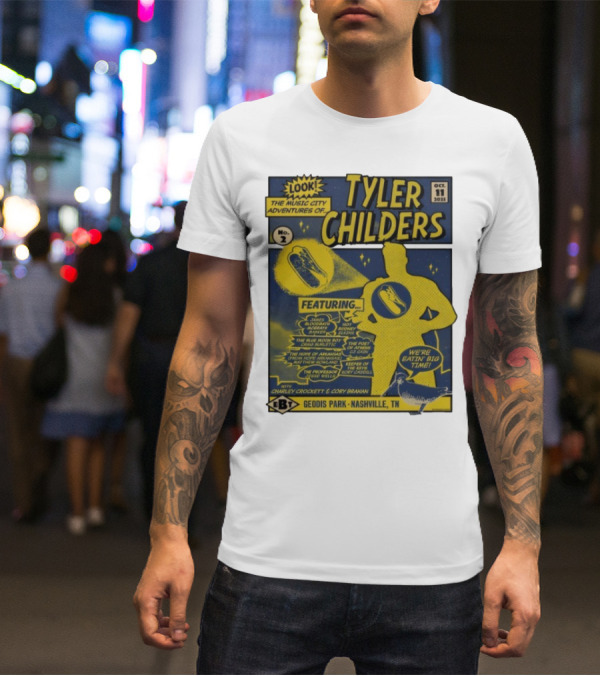 Tyler Childers The Music City Adventures Featuring Charley Crockett Cory Branan GEODIS Park Nashville TN Oct 11 2025 T-Shirt