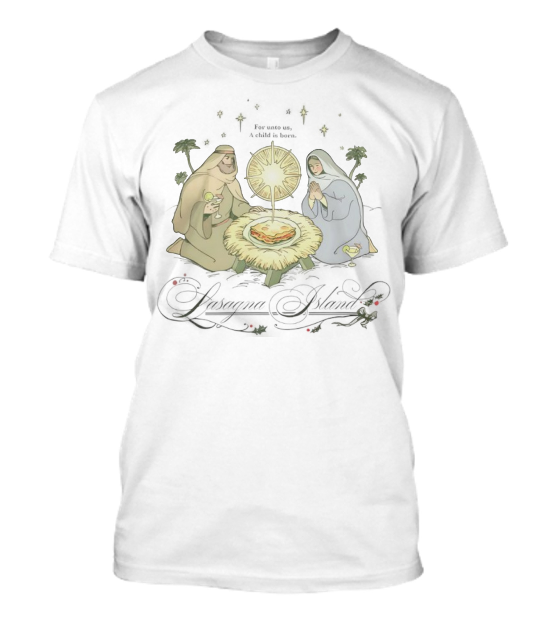 Try Guys Of The Month Dec ’25 Nativity Scene With Lasagna T-Shirt