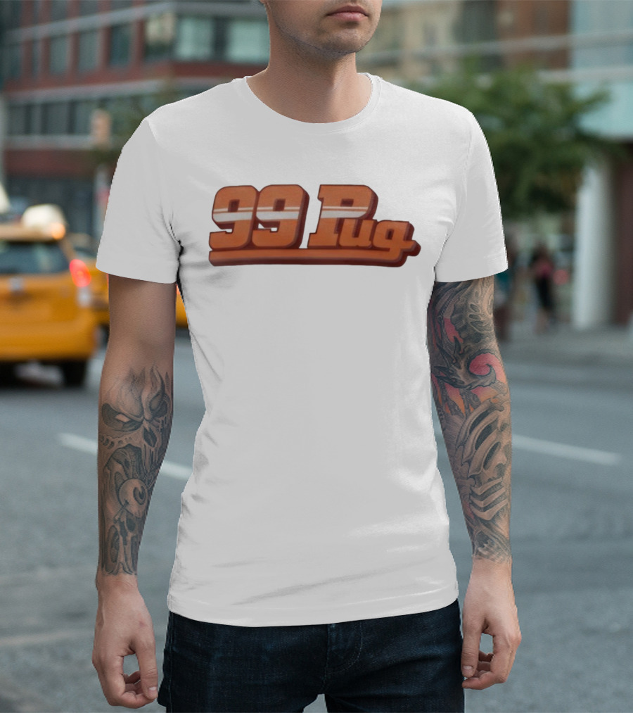 99 Pug Retro Sports Style Bold Font T-Shirt