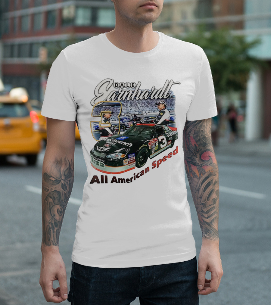Dale Earnhardt Chevrolet Monte Carlo Number 3 Goodwrench NASCAR All American Speed T-Shirt