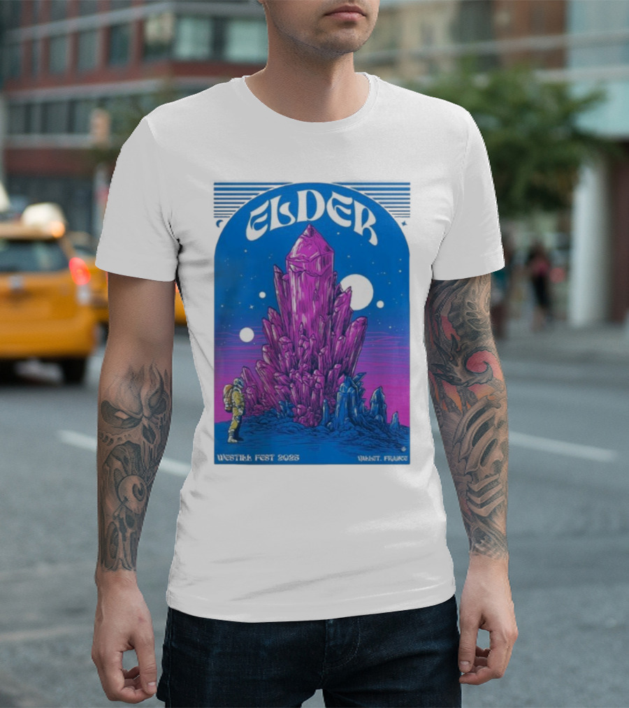 Elder Westill Fest 2025 Vallet France October 31 November 1 Cosmic Crystal Exploration Astronaut T-Shirt