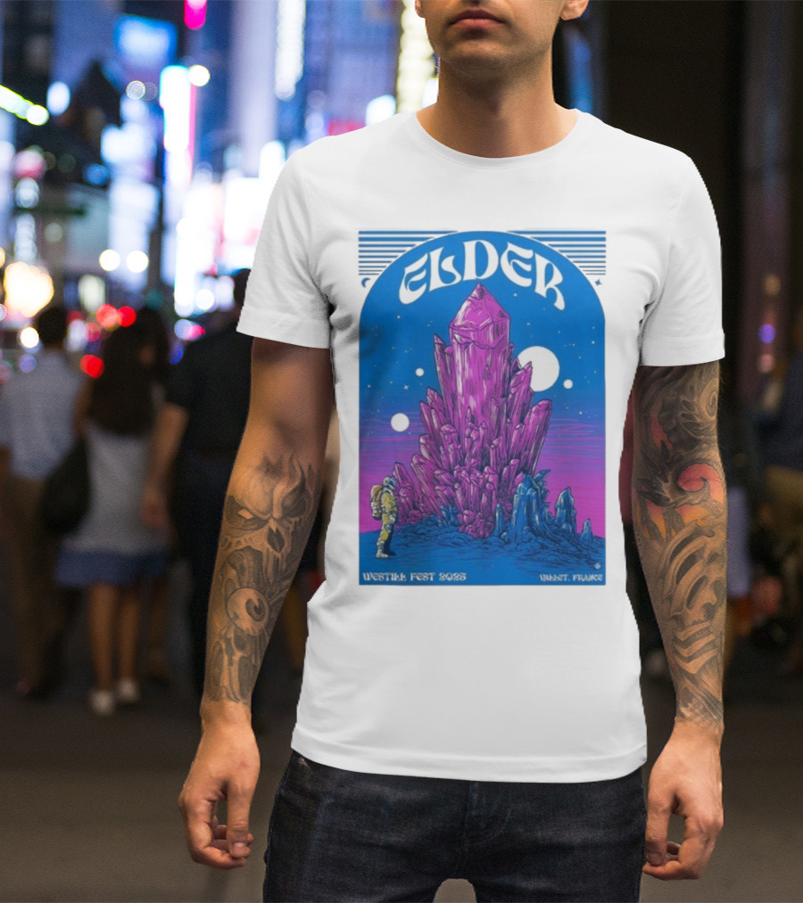 Elder Westill Fest 2025 Vallet France October 31 November 1 Cosmic Crystal Exploration Astronaut T-Shirt