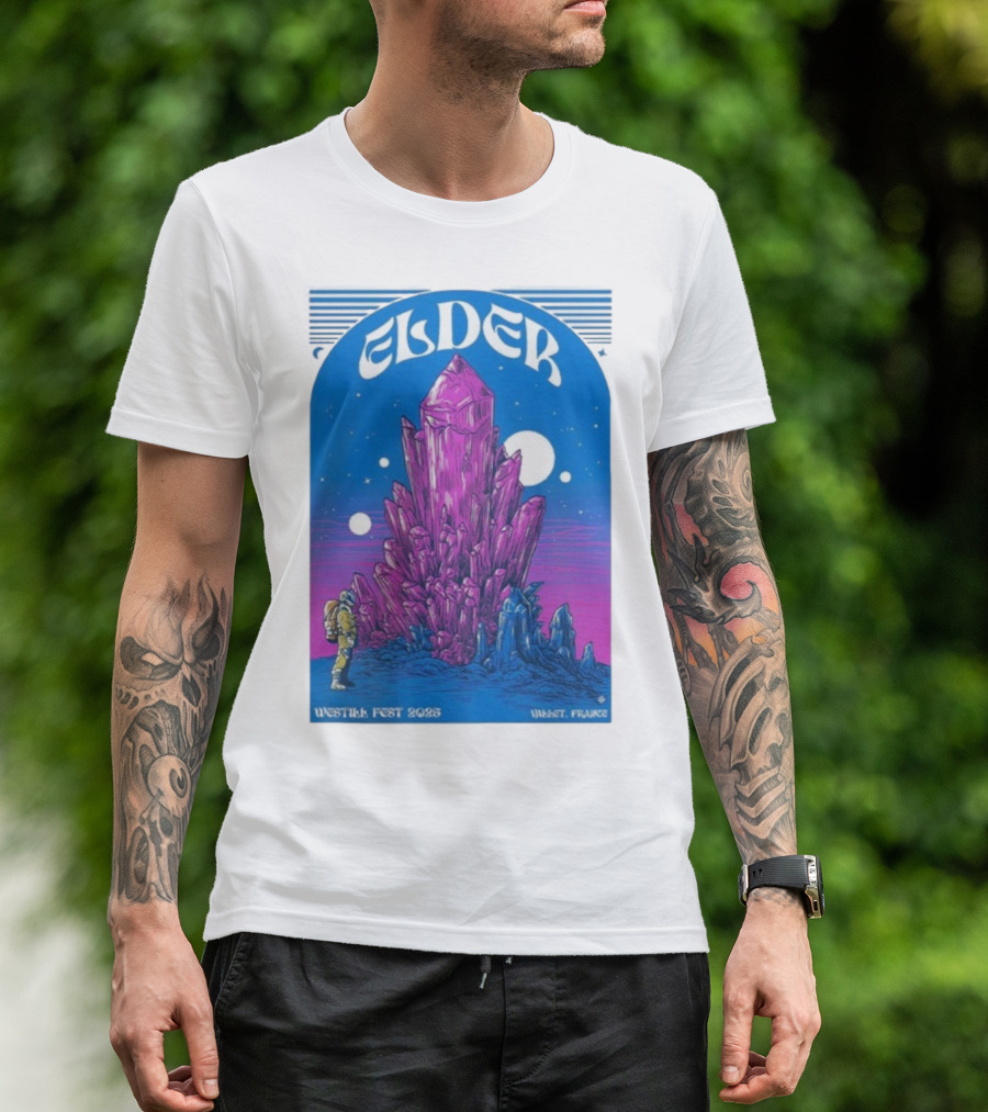 Elder Westill Fest 2025 Vallet France October 31 November 1 Cosmic Crystal Exploration Astronaut T-Shirt