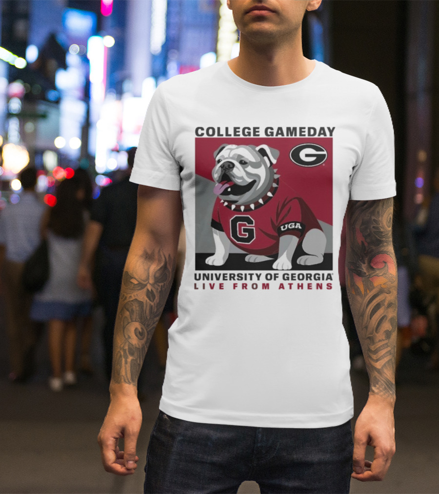 Georgia Bulldogs College Gameday University Of Georgia Live From Athens UGA 2025 T-Shirt