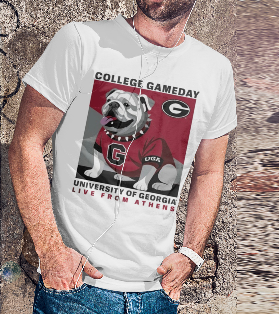 Georgia Bulldogs College Gameday University Of Georgia Live From Athens UGA 2025 T-Shirt