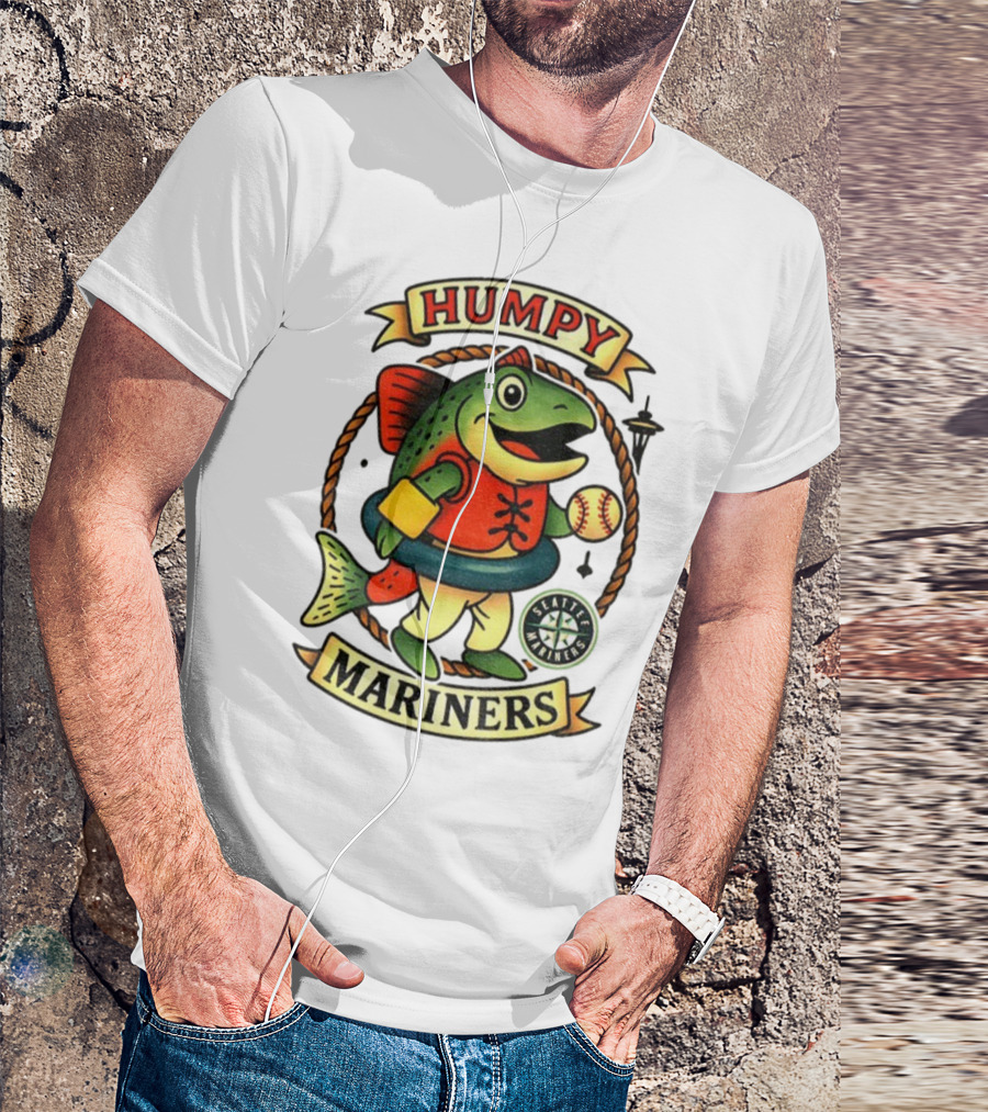 Humpy Salmon Seattle Mariners Mascot MLB Baseball 2025 T-Shirt