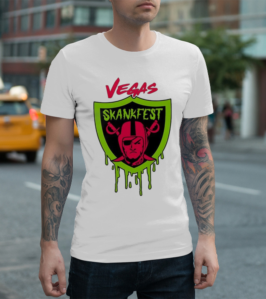 Vegas Skankfest Raiders Inspired Emblem T-Shirt
