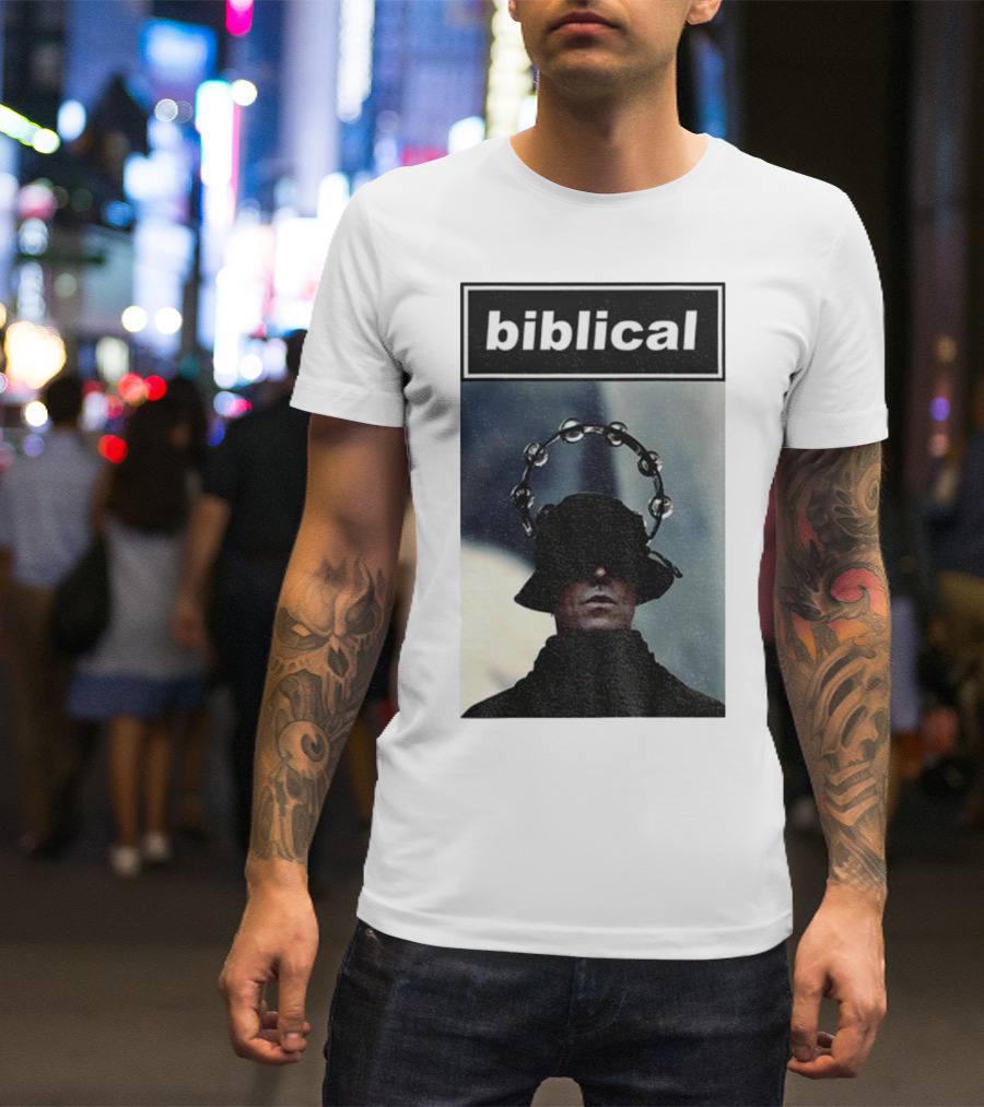 Biblical Liam Gallagher Tambourine Oasis Concert Music Lovers T-Shirt