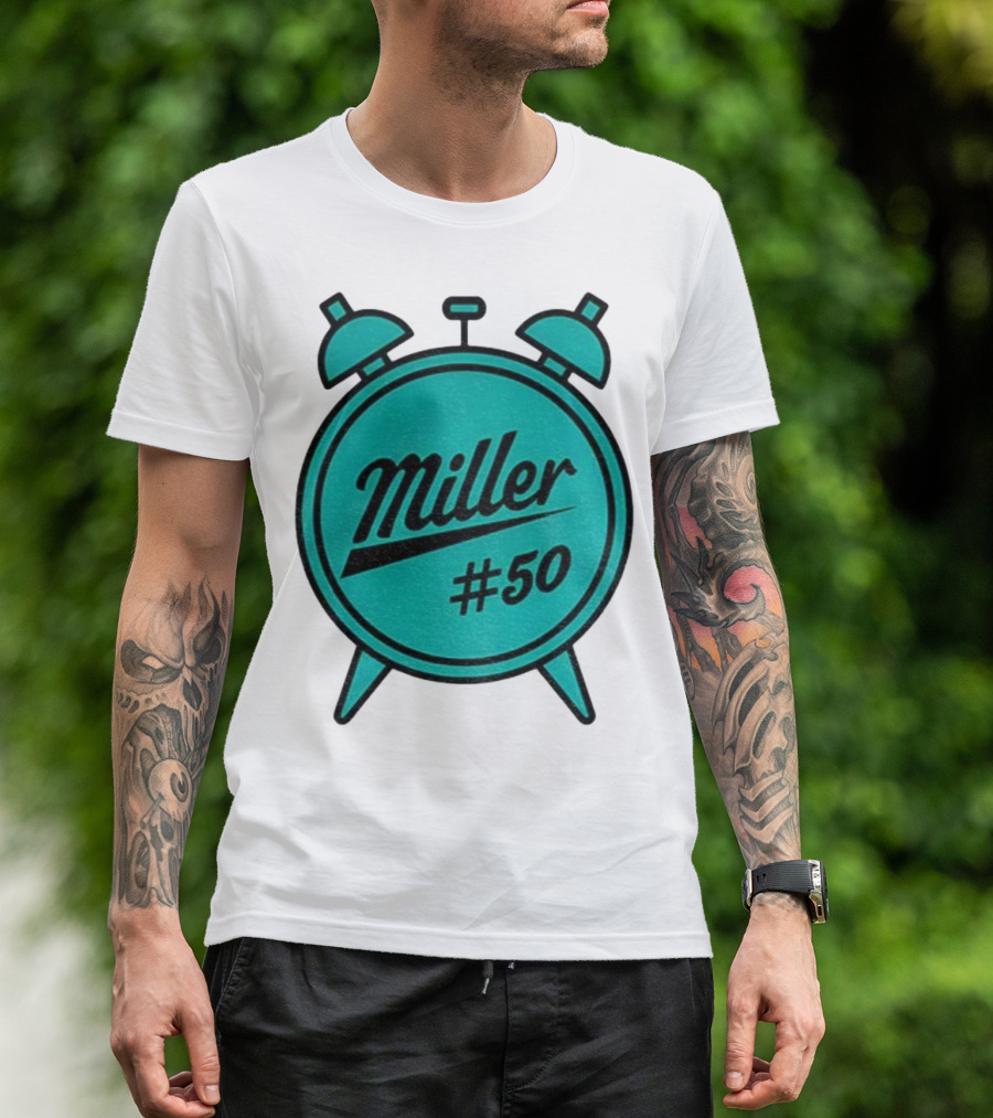 Miller Lite #50 Miller O'Clock Teal Alarm T-Shirt