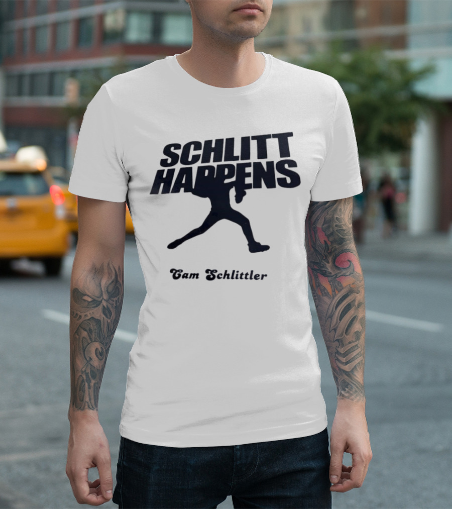 New York Baseball Schlitt Happens Cam Schlittler T-Shirt