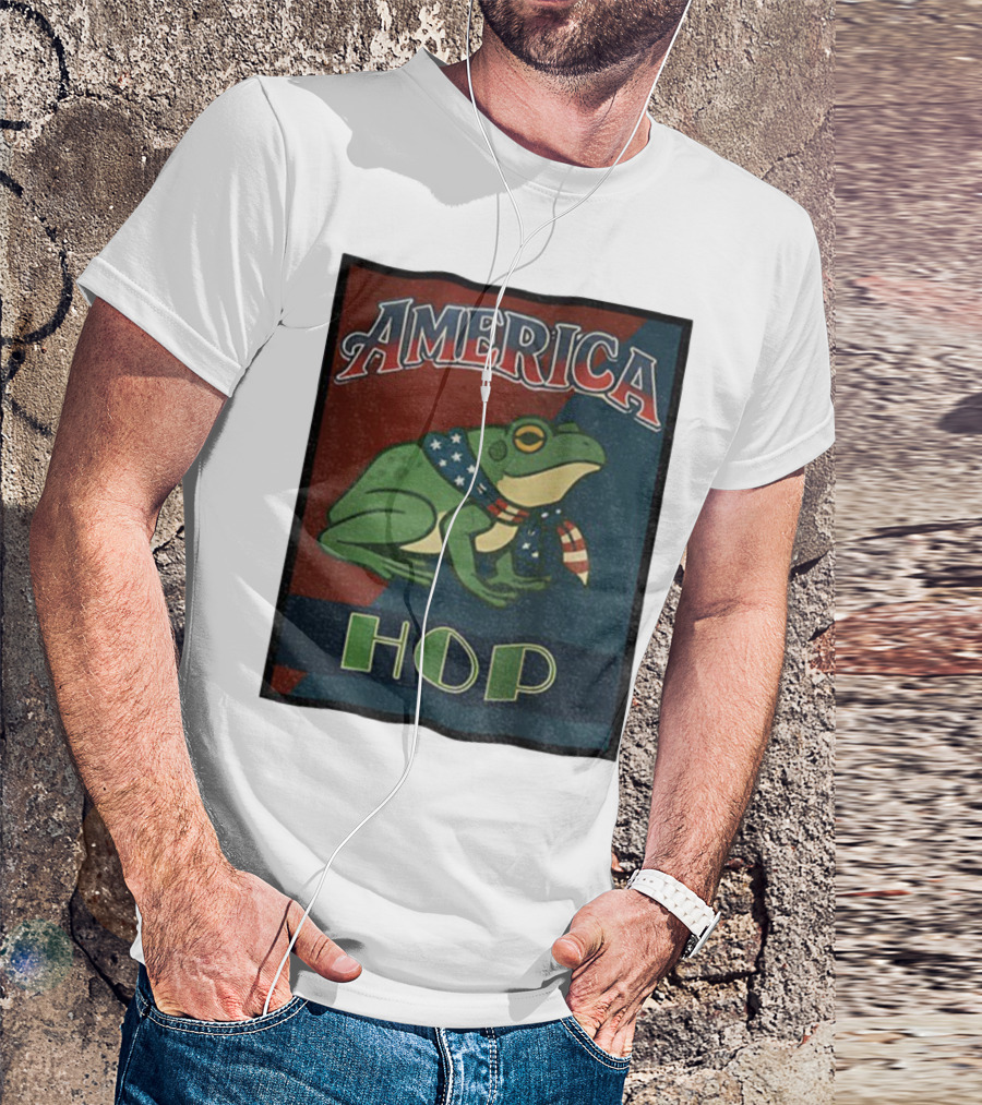America Frog HOP Patriotic Protest Portland T-Shirt