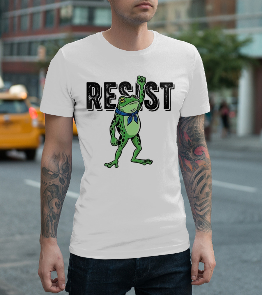 Portland Frog Resist Fist Bandana T-Shirt