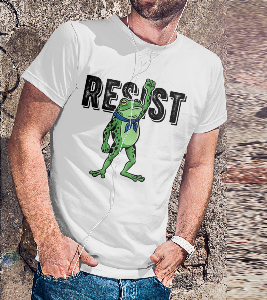 Portland Frog Resist Fist Bandana T-Shirt