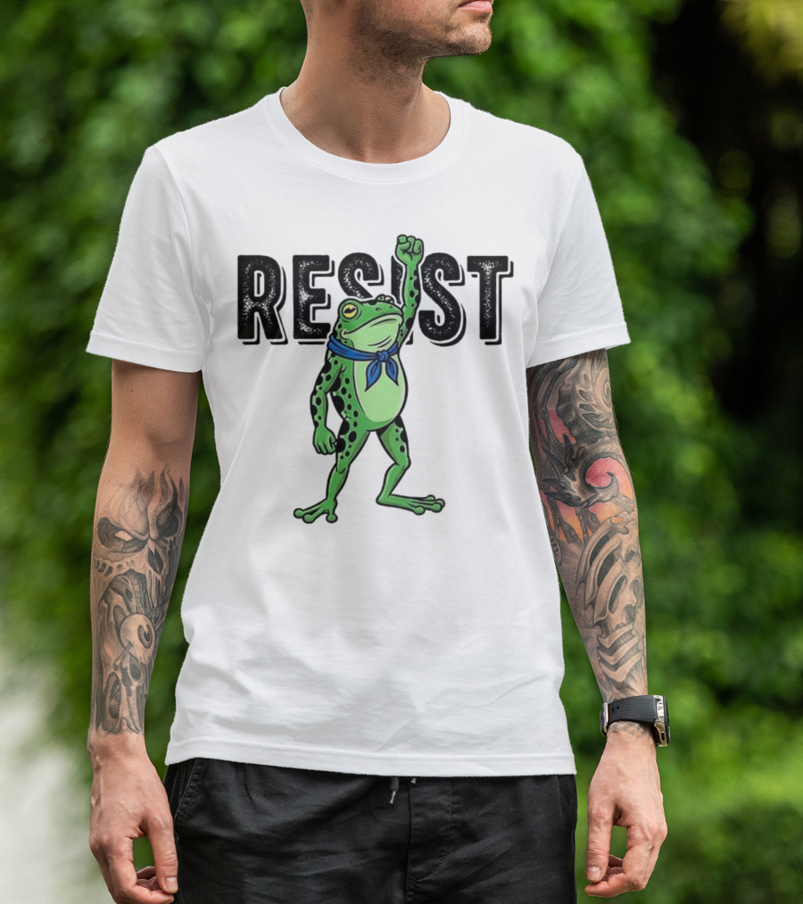 Portland Frog Resist Fist Bandana T-Shirt
