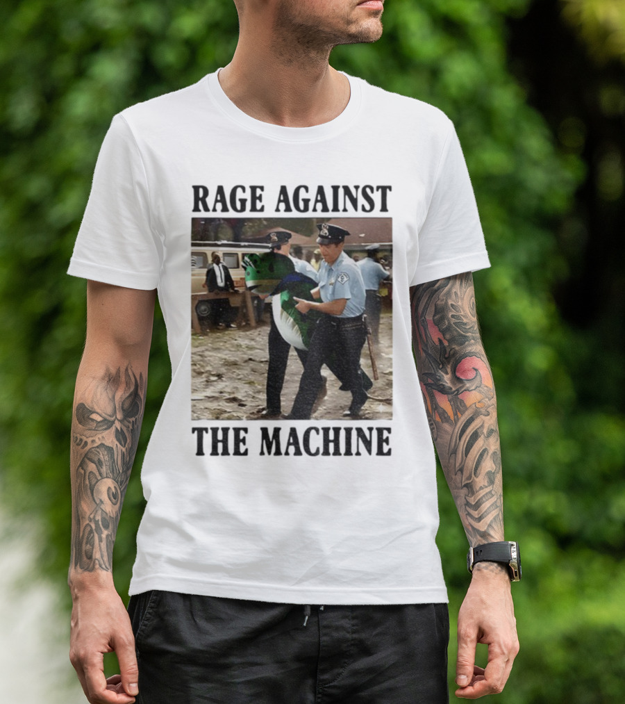 Rage Against The Machine Frog Police Scene Portland T-Shirt