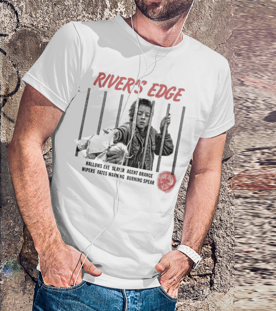 River’s Edge Hallows Eve Slayer Agent Orange Wipers Fates Warning Burning Spear Skulls T-Shirt