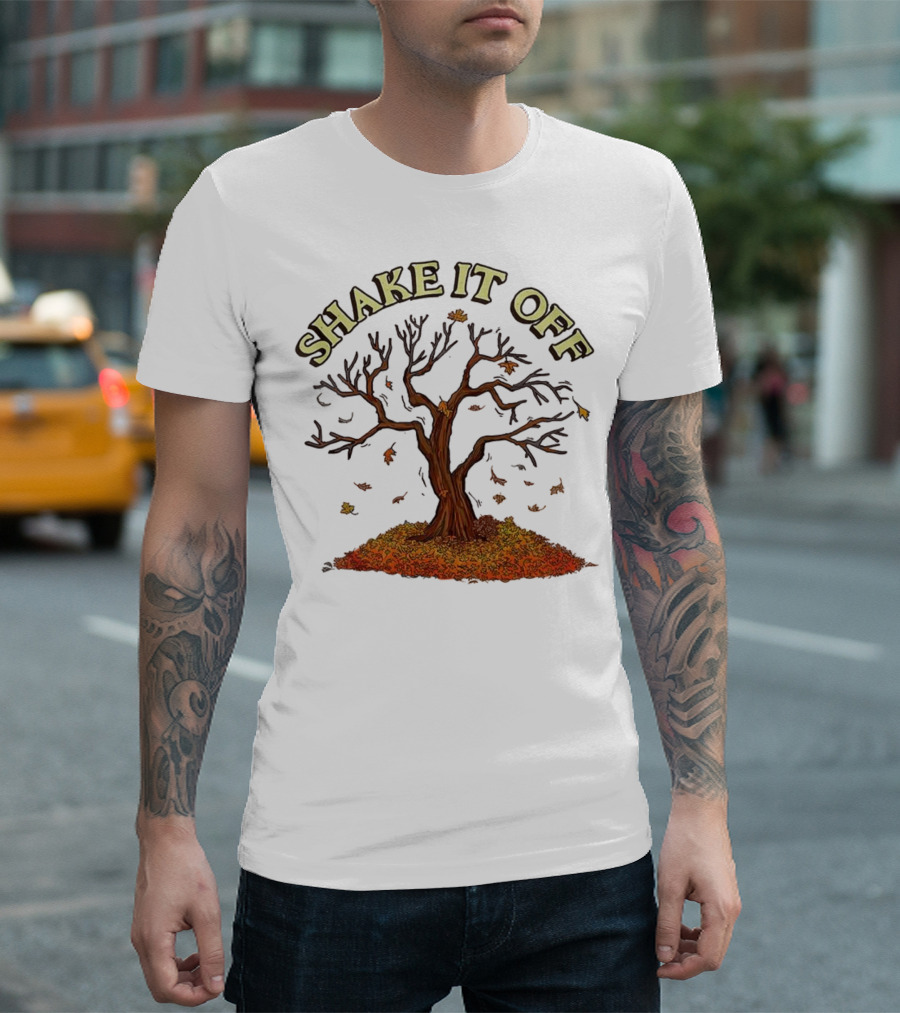 Shake It Off Autumn Leaves Falling Tree T-Shirt
