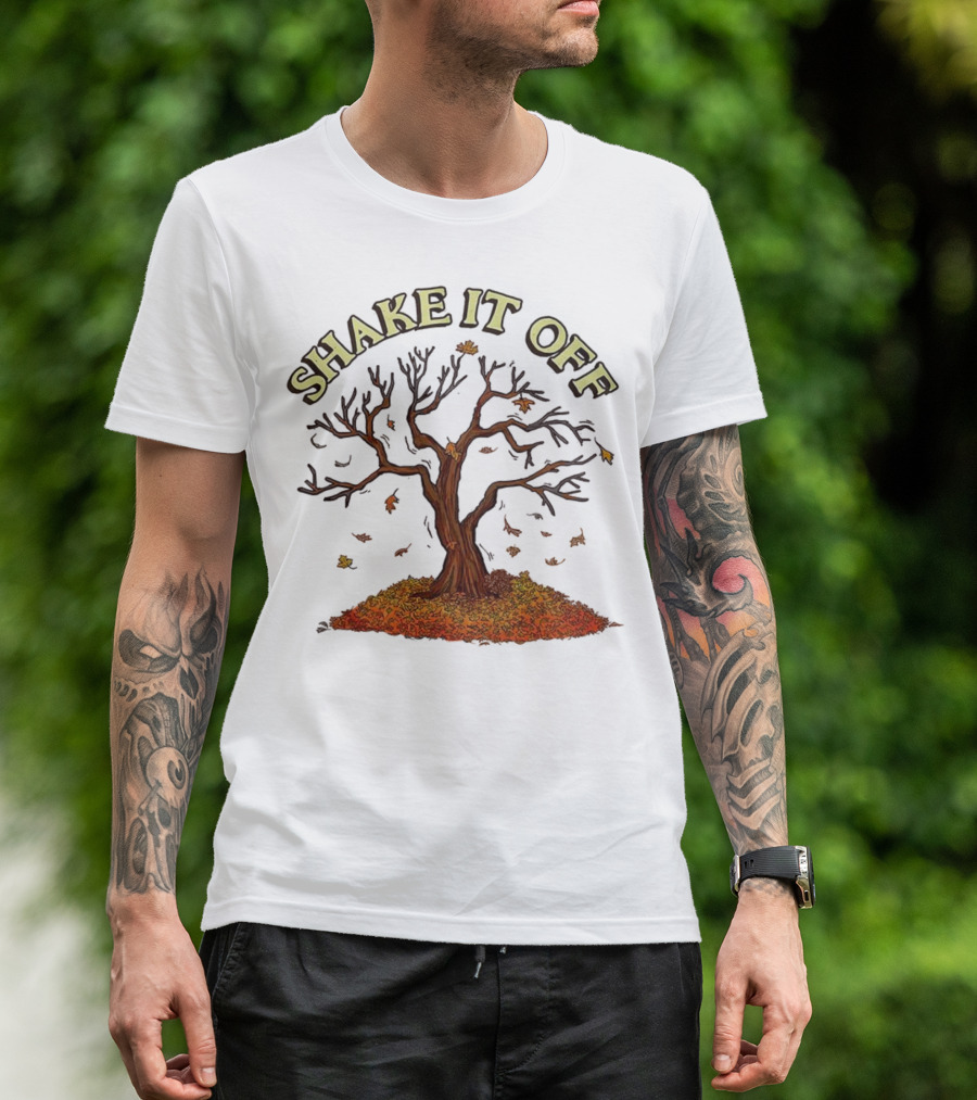 Shake It Off Autumn Leaves Falling Tree T-Shirt