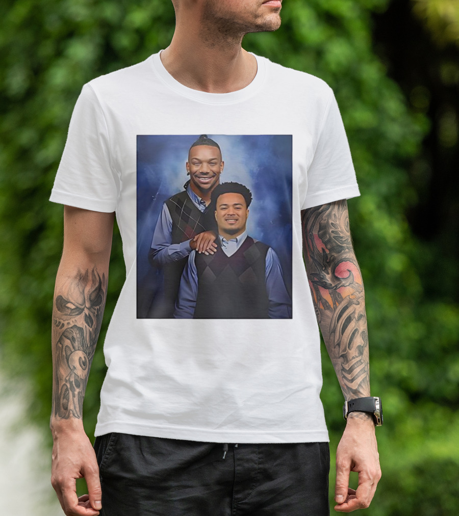 Bijan Robinson Tyler Allgeier Stepbrother Portrait Parody T-Shirt
