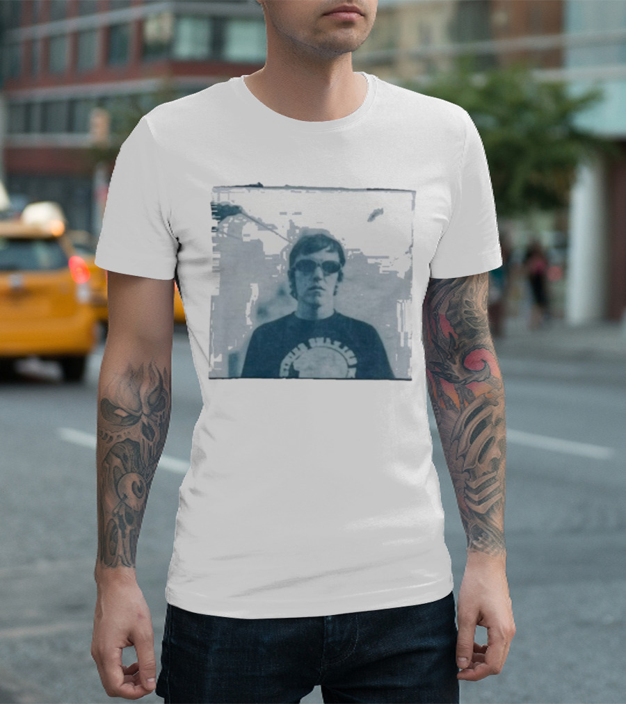 Elliott Smith Figure With Nirvana Sunburst Logo T-Shirt