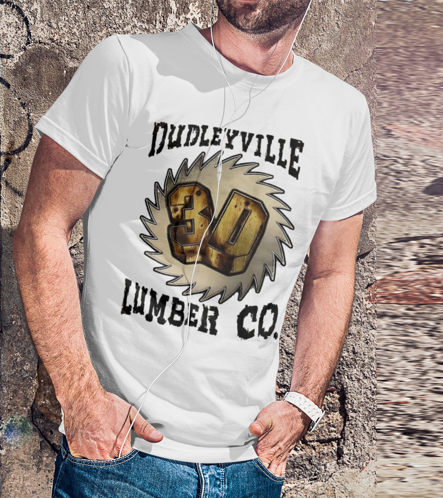 Dudleyville 3D Lumber Co Saw Blade Logo T-Shirt