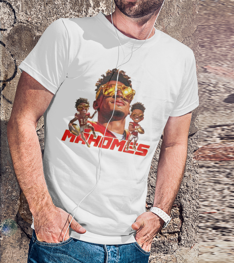 Patrick Mahomes Kansas City Chiefs Football Player Caricature Mahomes 2025 T-Shirt