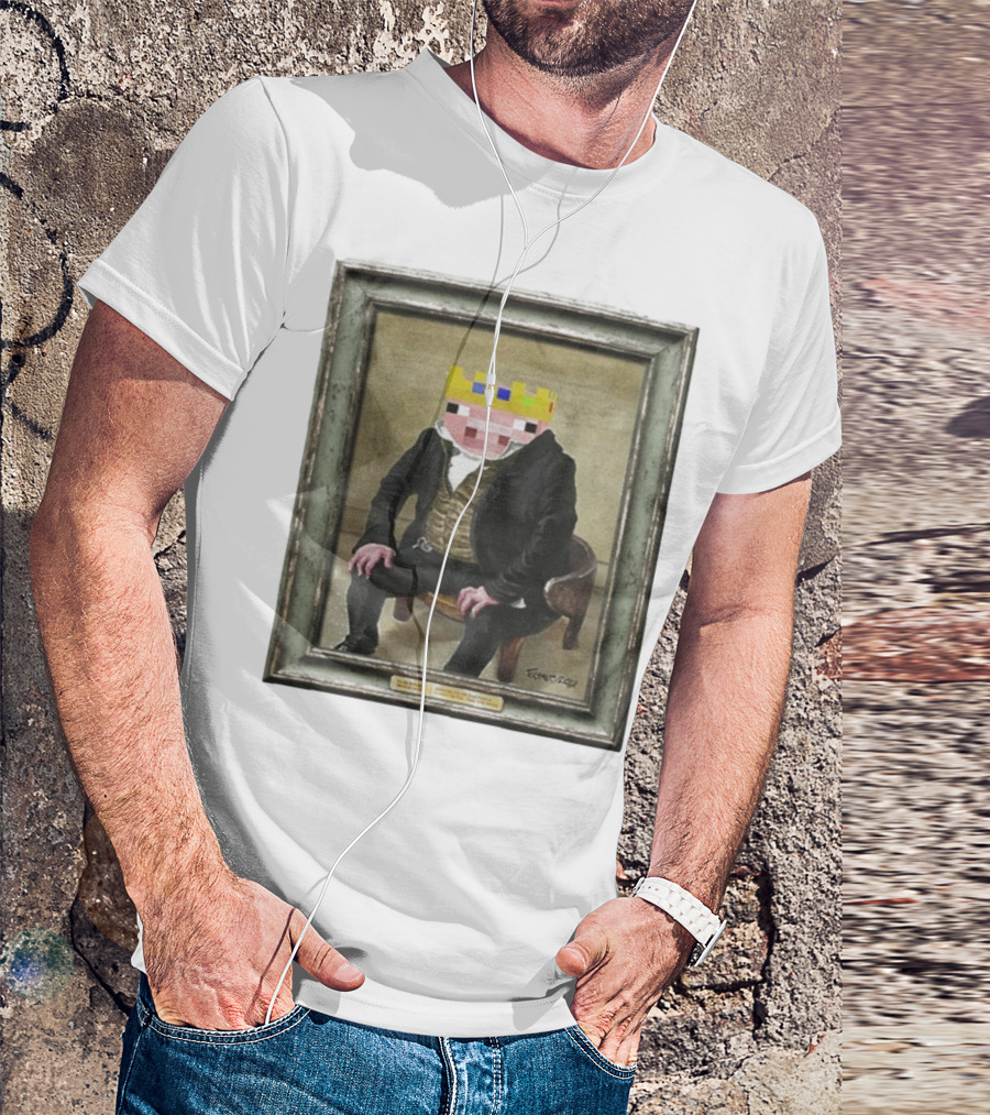 Technoblade Crown Vintage Framed Minecraft Character Pixels T-Shirt