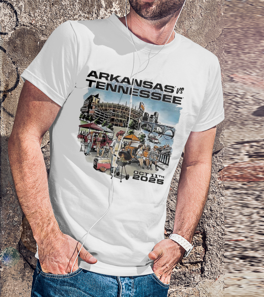 Arkansas Tennessee Tailgate Scene Neyland Stadium October 11th 2025 T-Shirt