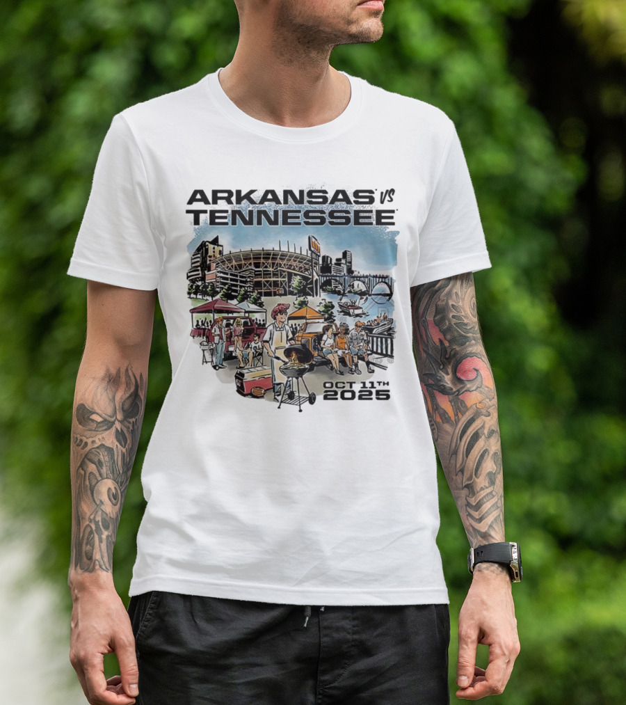 Arkansas Tennessee Tailgate Scene Neyland Stadium October 11th 2025 T-Shirt