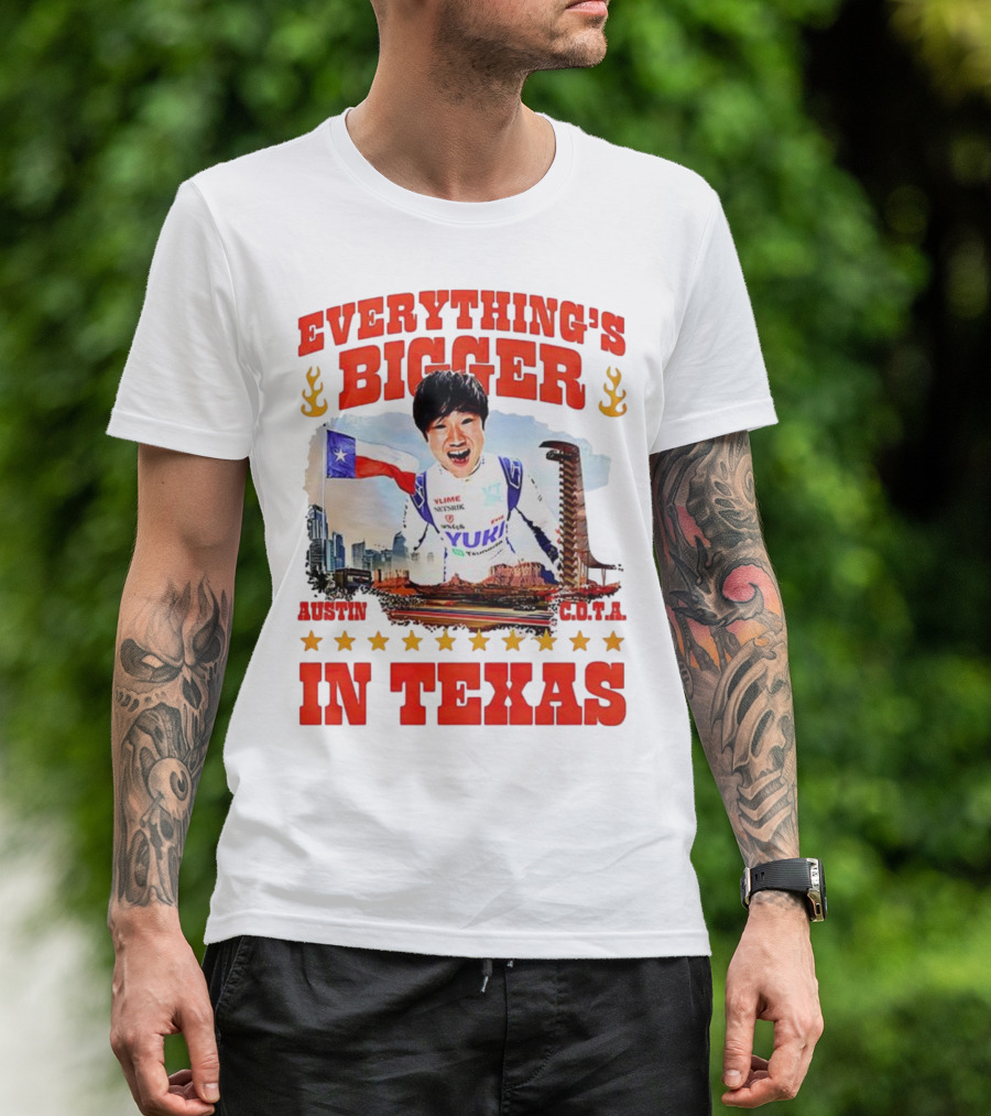 Tsunoda Yuki Everything's Bigger Austin COTA Texas T-Shirt