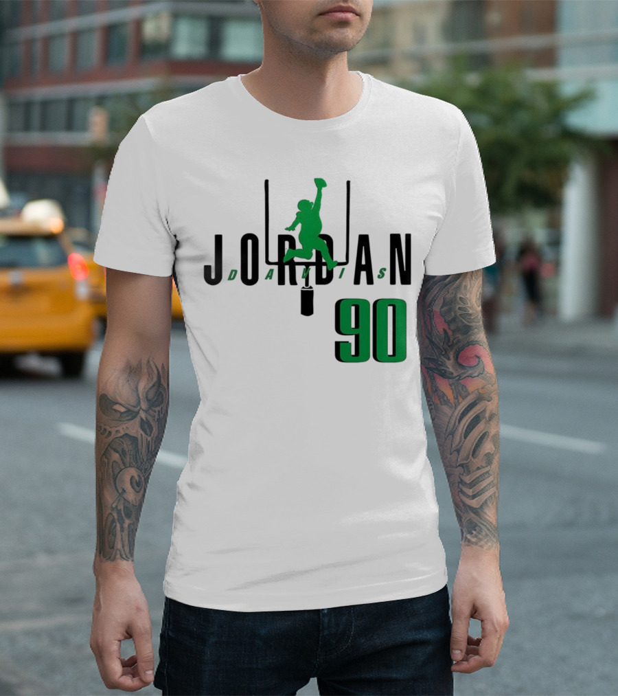 Jordan Davis Philadelphia Eagles Number 90 Air Player Silhouette T-Shirt