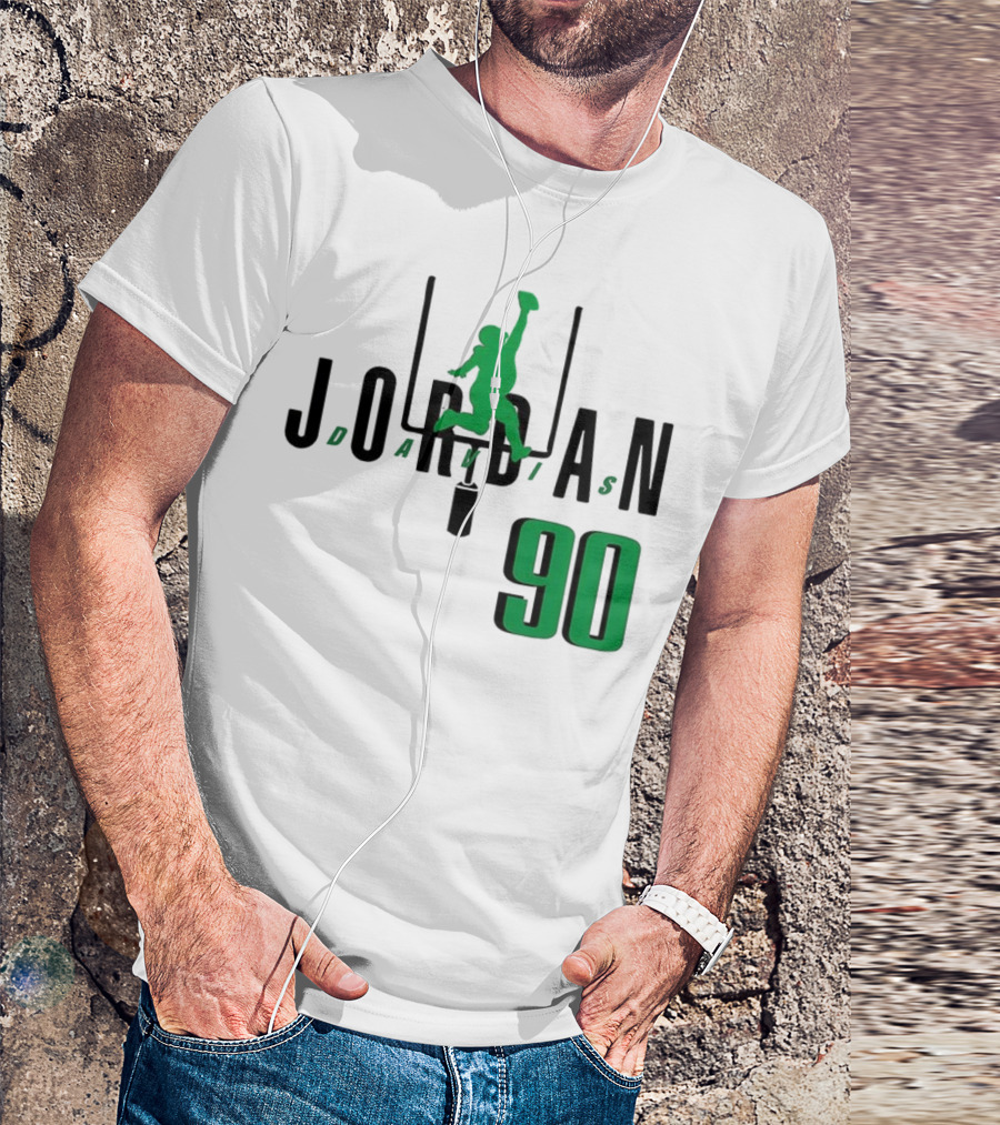 Jordan Davis Philadelphia Eagles Number 90 Air Player Silhouette T-Shirt