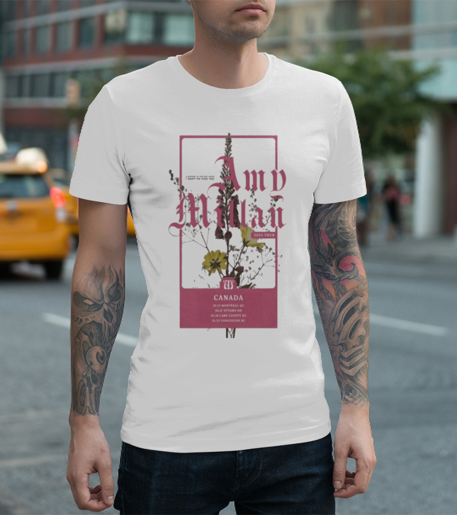 Amy Millan Flowers Canada Tour 2025 T-Shirt