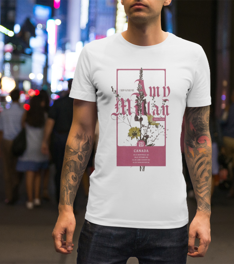 Amy Millan Flowers Canada Tour 2025 T-Shirt
