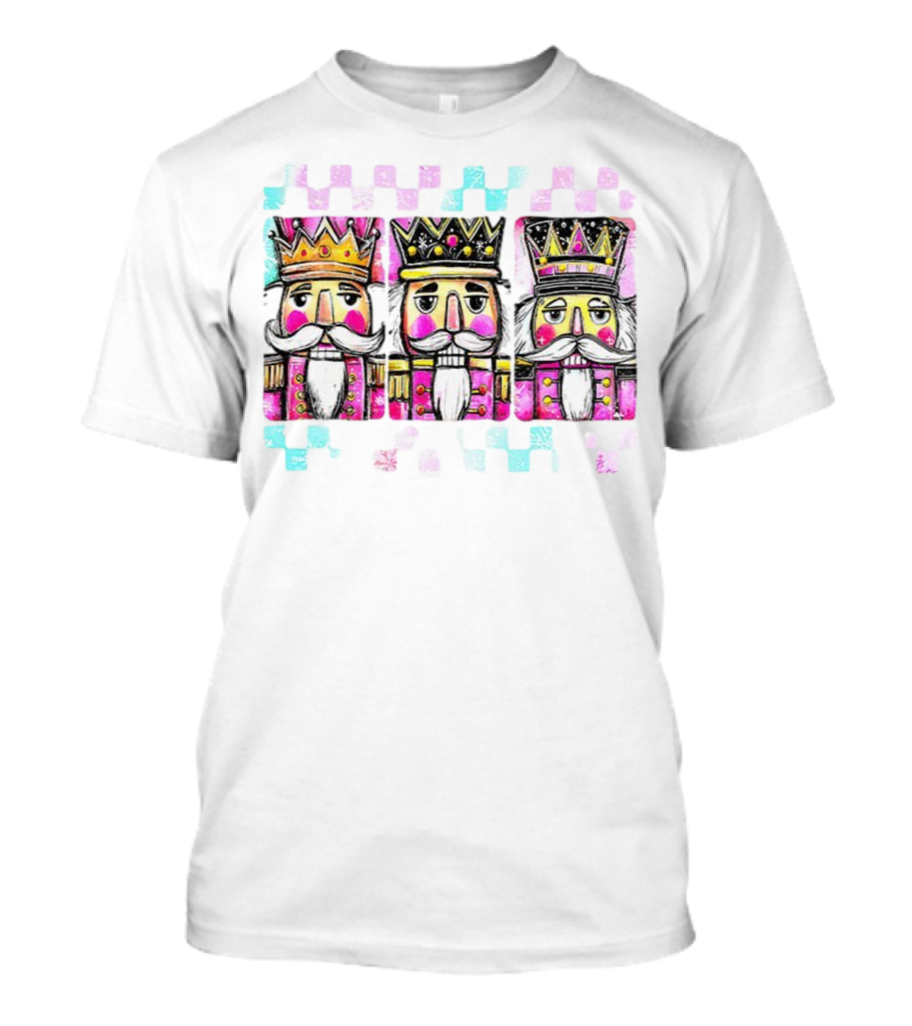 Coquette Nutcracker Glitter Crown Trio Merry Christmas T-Shirt