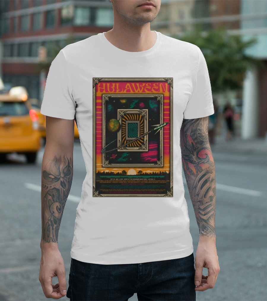 Hulaween 2025 Spirit Of The Suwannee Music Park Live Oak FL Astronaut Outer Space Journey T-Shirt