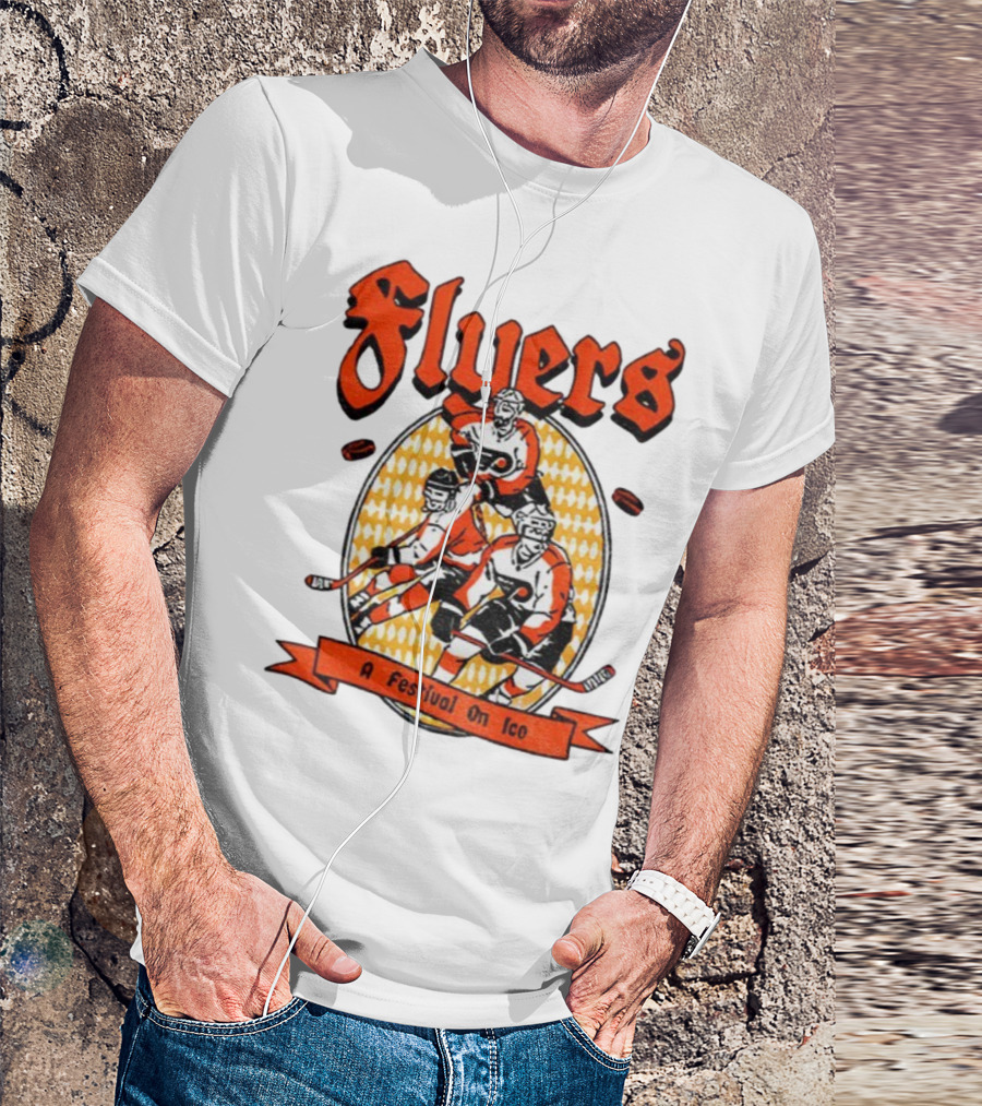 Philadelphia Flyers A Festival On Ice Hockey Team T-Shirt